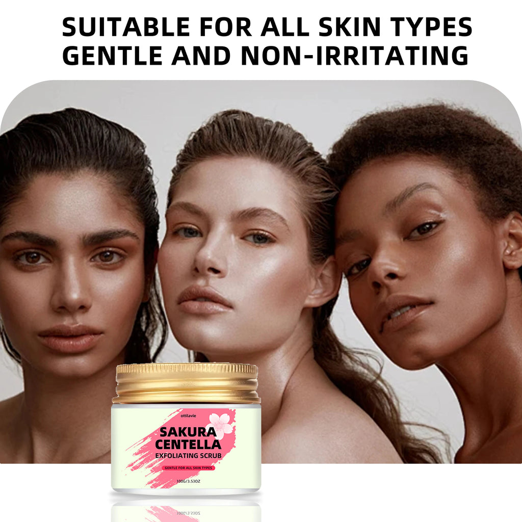 Ottilavie Sakura & Centella Scrub with Niacinamide | Face & Body Exfoliating Face Scrub Oasis Select