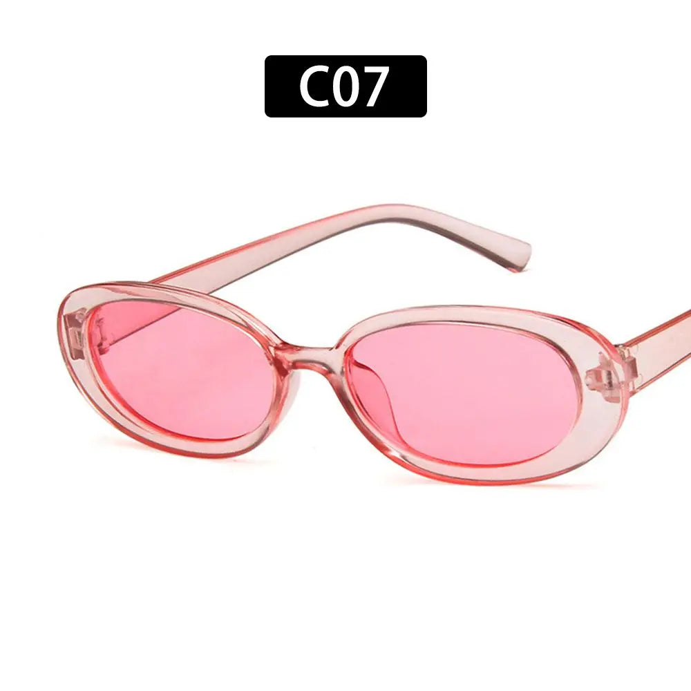 Vintage Sun Glasses UV400 Oval Sunglasses Fashion Shades Sunglasses for Women Eyewear Oasis Select C07