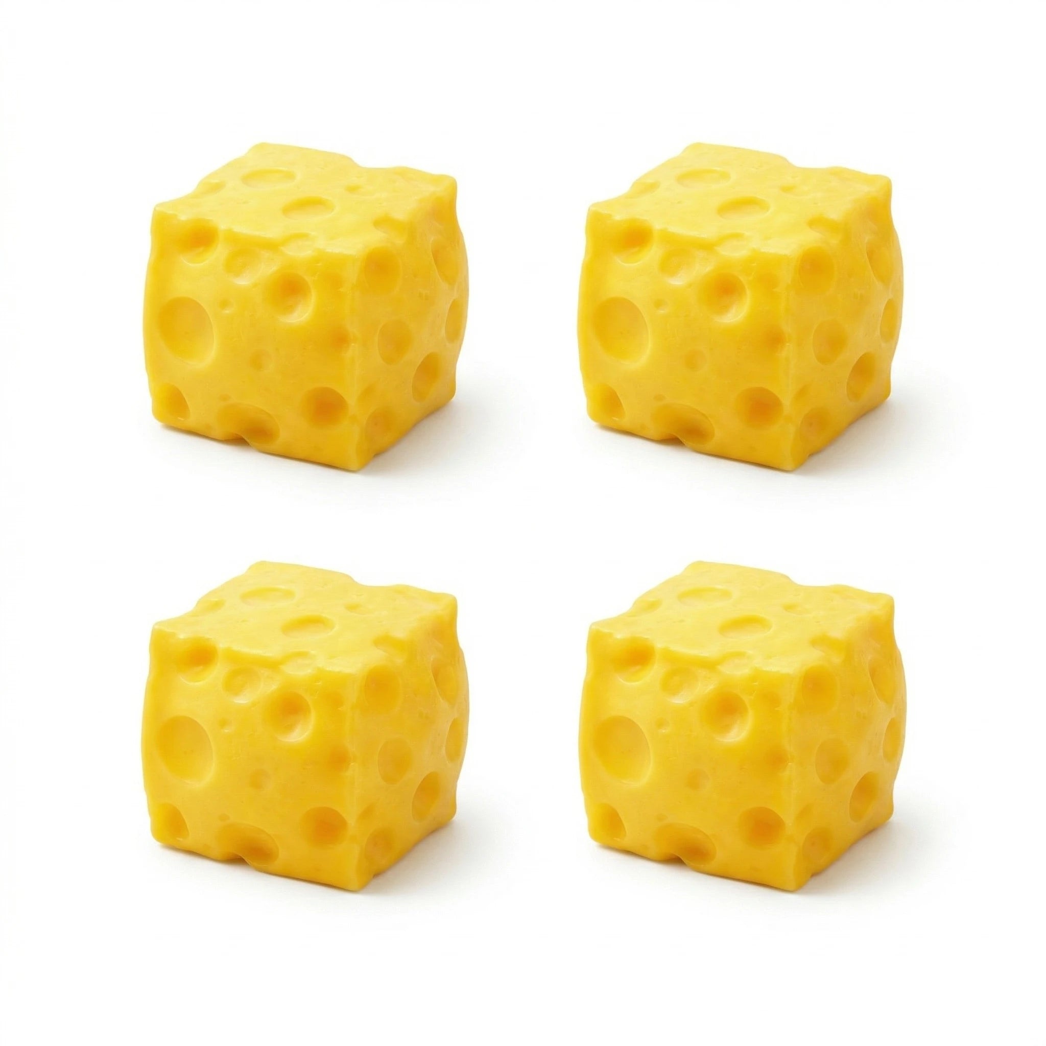 Yellow Cheese Squeeze Toy Relieve Stress Soft Rubber Shapeable Squeeze Anxiety Relief Relaxation Fun Cheese Shape Toy Gifts Oasis Select 4pcs