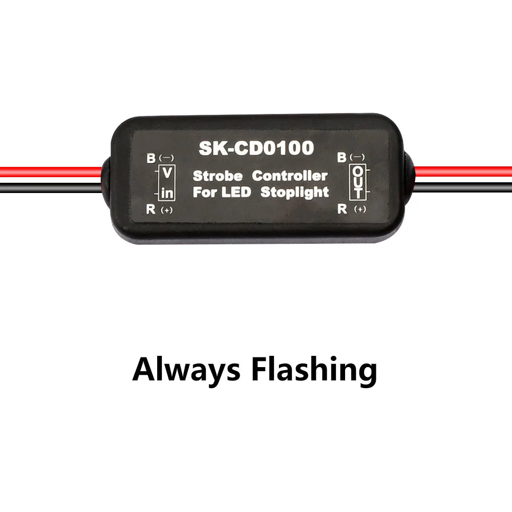 Flash Strobe Controller Flasher Module for LED Brake Light Tail Stop Light 12-24V SK-CD0102 SK-CD0101 SK-CD0100 Oasis Select SK-CD0100