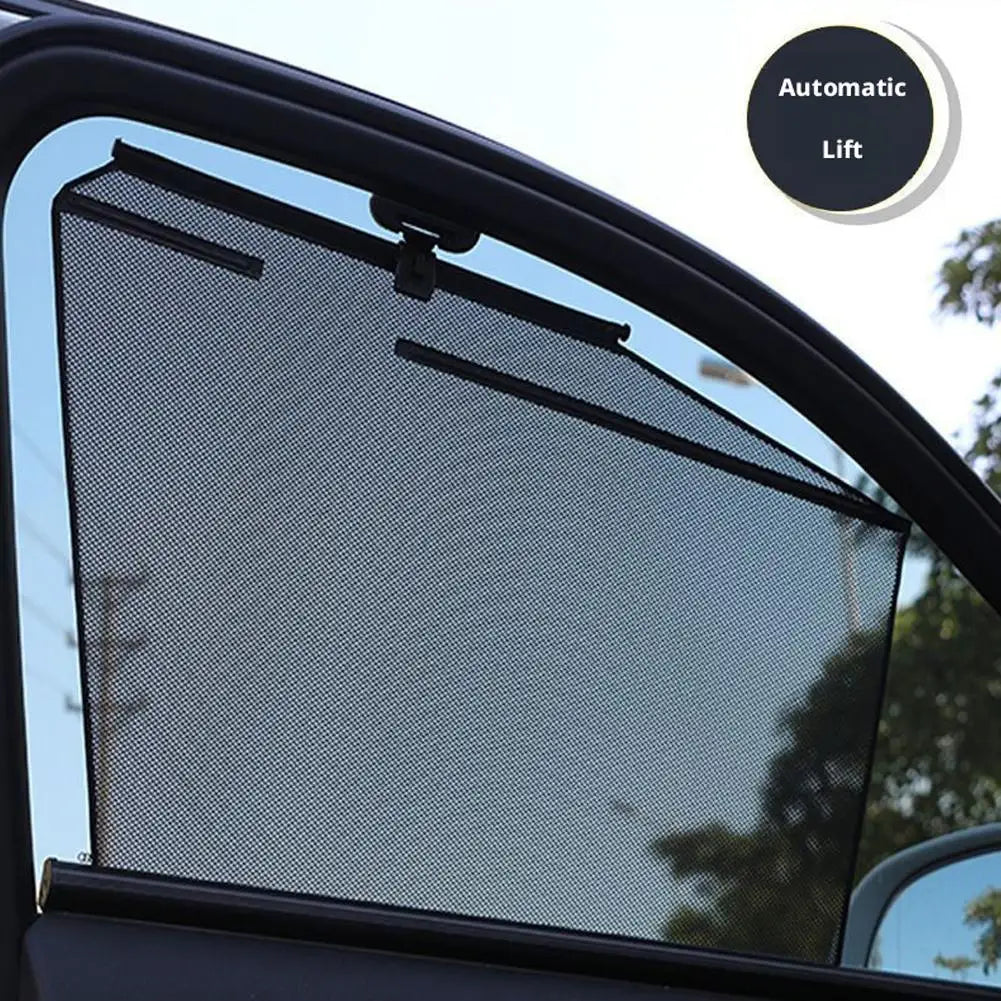 Car Auto Lifting Side Sunshade Curtain Heat Isolation Light Blocking UV Protection Heat Side Windshield Sunshade Accessories Oasis Select
