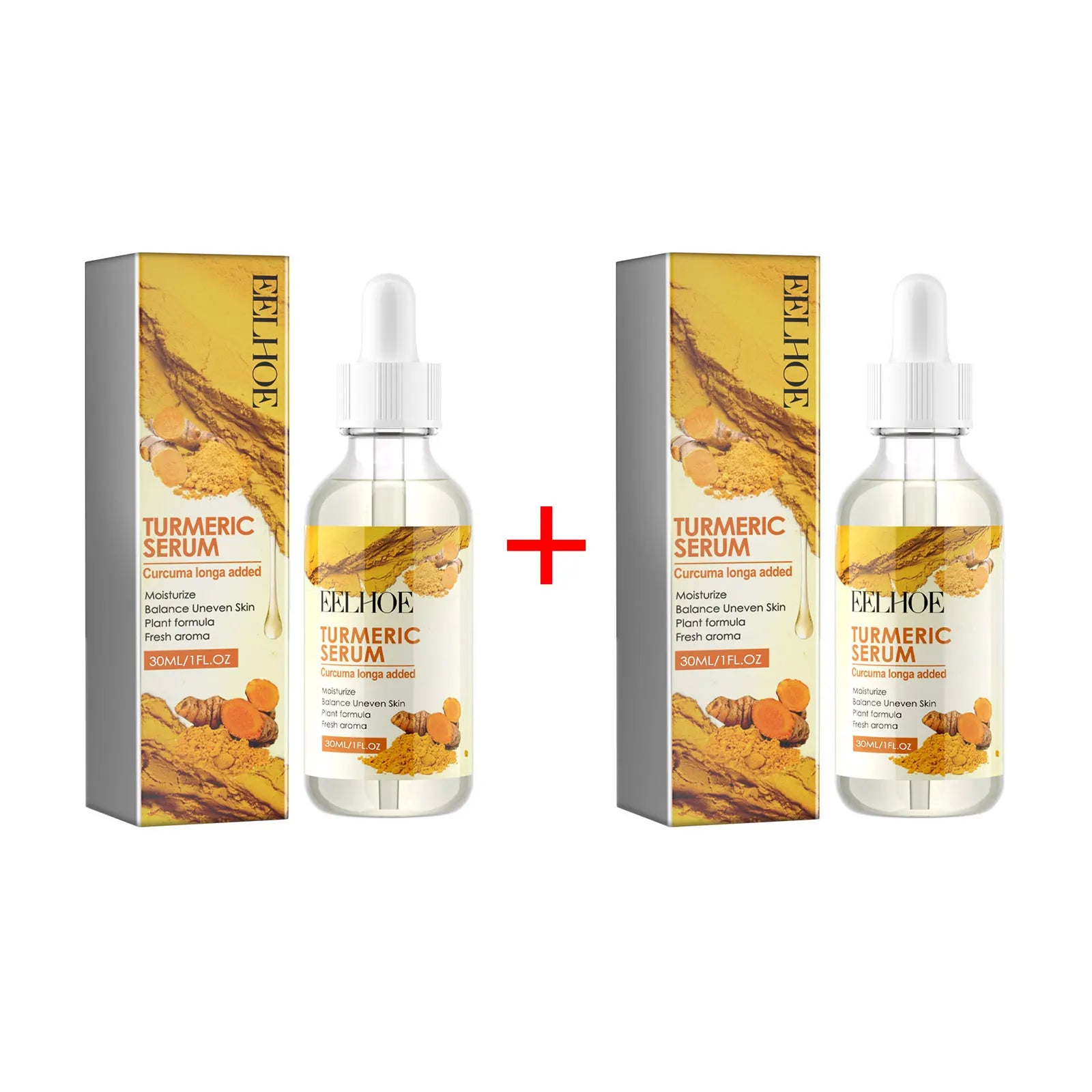 EELHOE Turmeric Serum – Dark Spot, Anti-Wrinkle & Brightening Face Brightening Serum Oasis Select 2 X 30ml boxed