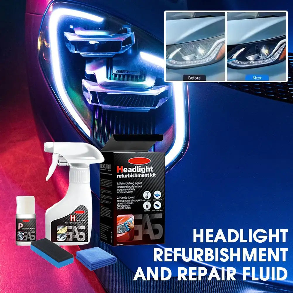 Car Headlight Restoration Kit – Scratch Remover & Lens Polish