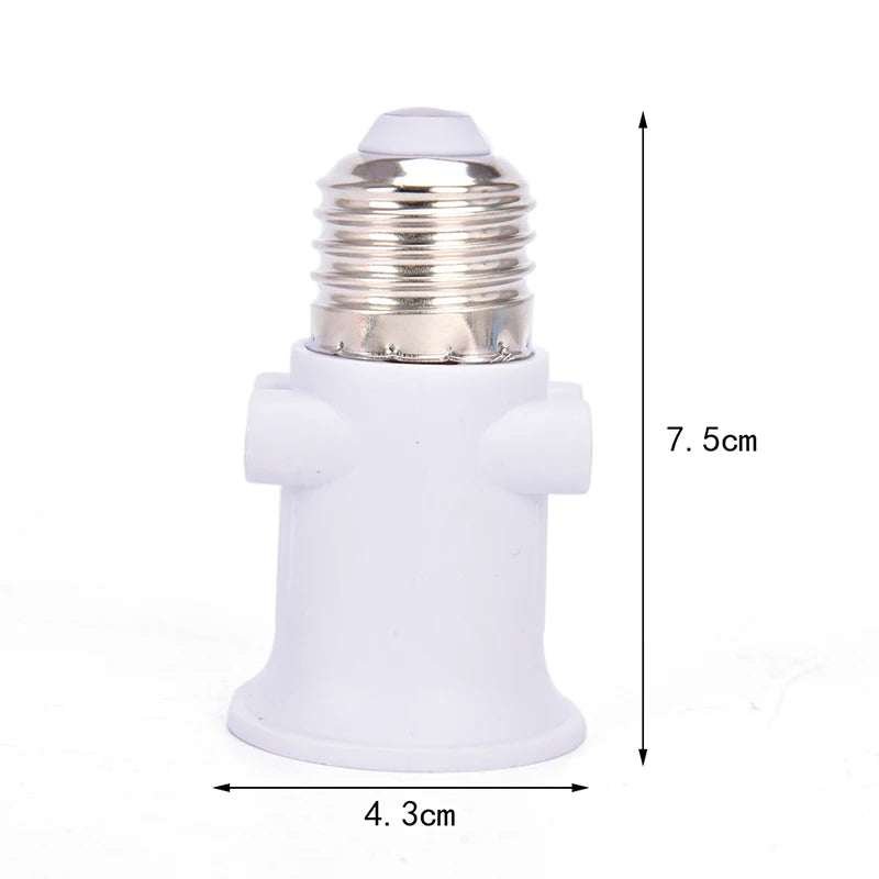 PBT Fireproof E27 Bulb Adapter Lamp Holder Base Socket Conversion with EU Plug Oasis Select