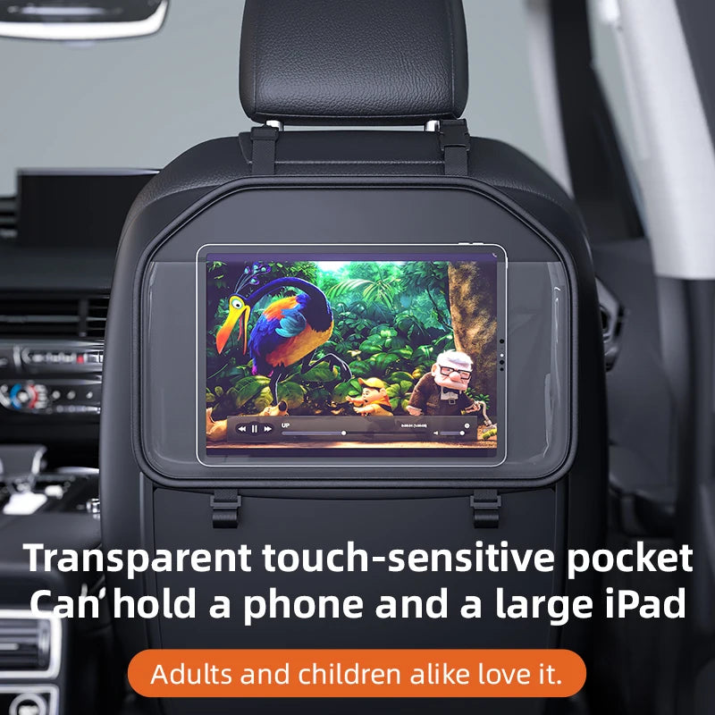 Car Seat Back Organizer & Tablet Holder | PU Leather