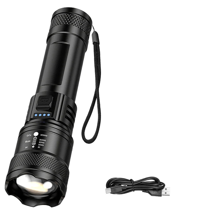 ZHIYU Super Bright USB Rechargeable LED Tactical Flashlight