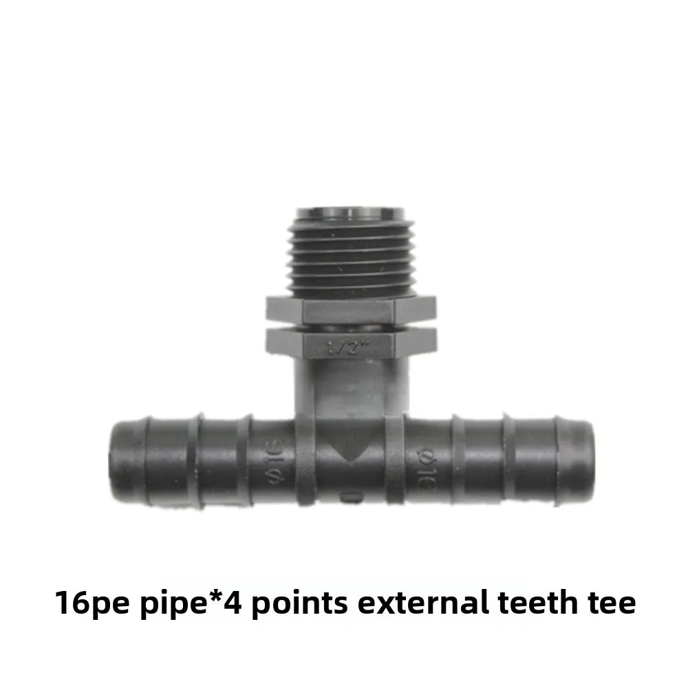 10 pcs 1/2" Drip Irrigation Fittings Kit Straight Tee Elbow Plug For 1/2 Inch 16mm Tubing Garden Watering Hose Connect Oasis Select