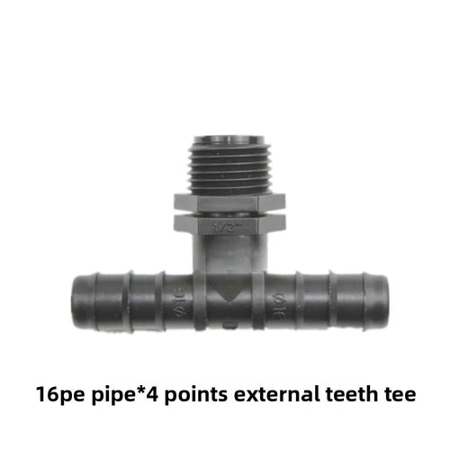 10 pcs 1/2" Drip Irrigation Fittings Kit Straight Tee Elbow Plug For 1/2 Inch 16mm Tubing Garden Watering Hose Connect Oasis Select