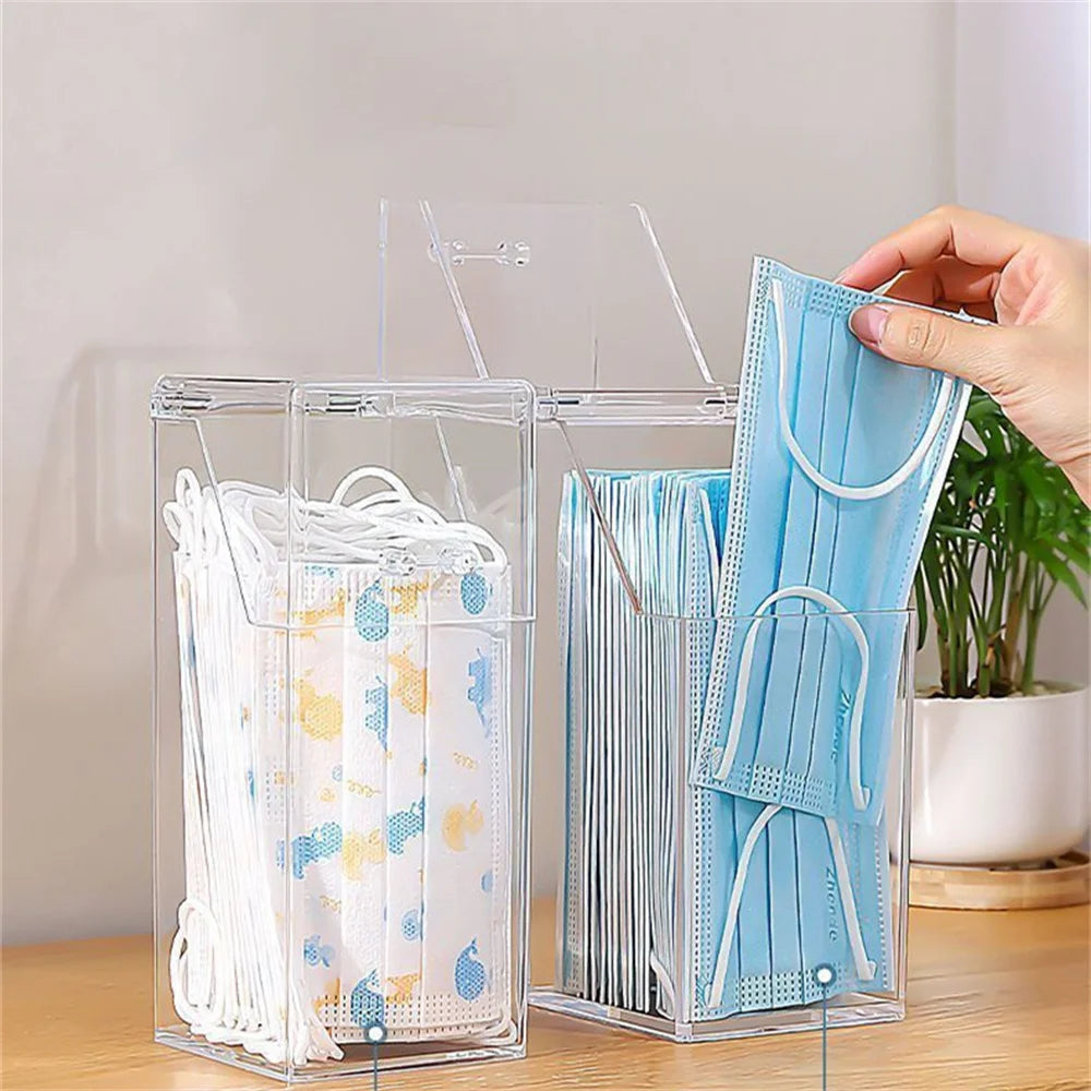 1PC-Desktop Makeup Brush Storage Bucket Cup Holder with Lid Makeup Lipstick Cosmetic Storage Box Organizer Tube Transparent Oasis Select