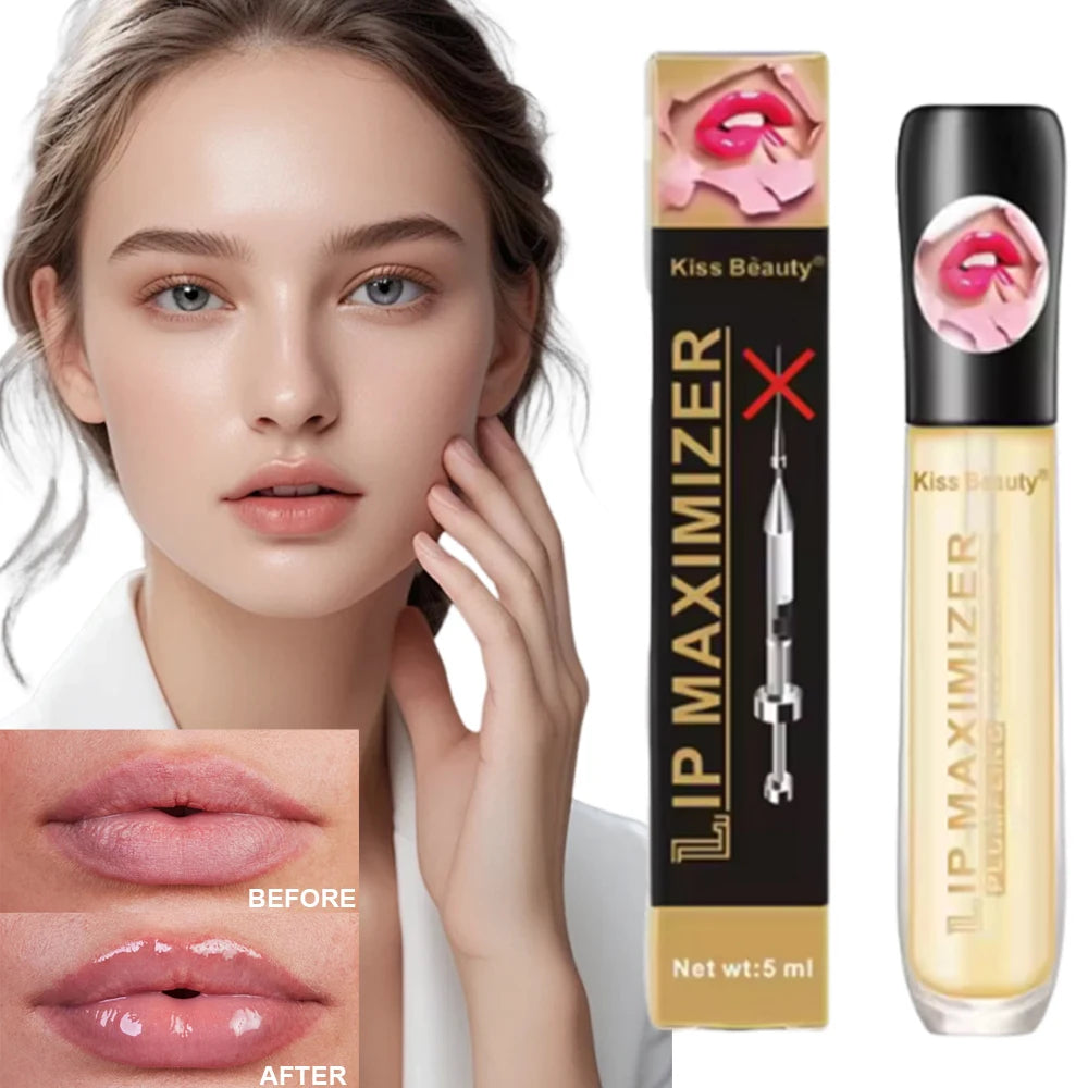 1/2PCS Transparent Lip Gloss Plumping Lip Oil - Moisturizing Repairing Fine Line Reducer Brighten Enhance Lip Serum for Lip Care Oasis Select 1PC