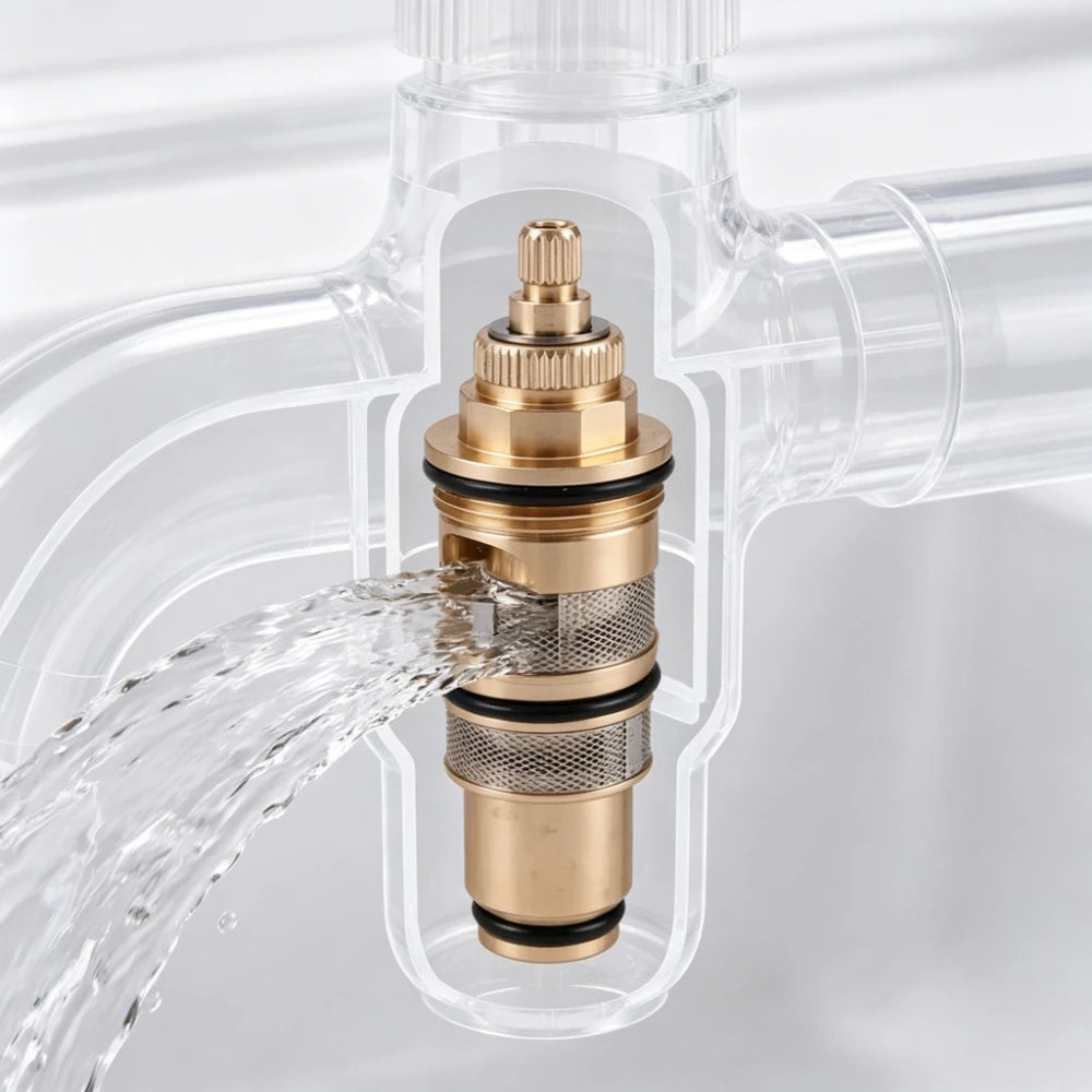Shower Mixer Valve Brass Replacement Thermostatic Bar Repair Kit Bathroom Water Temperature Control Faucet Cartridges Oasis Select