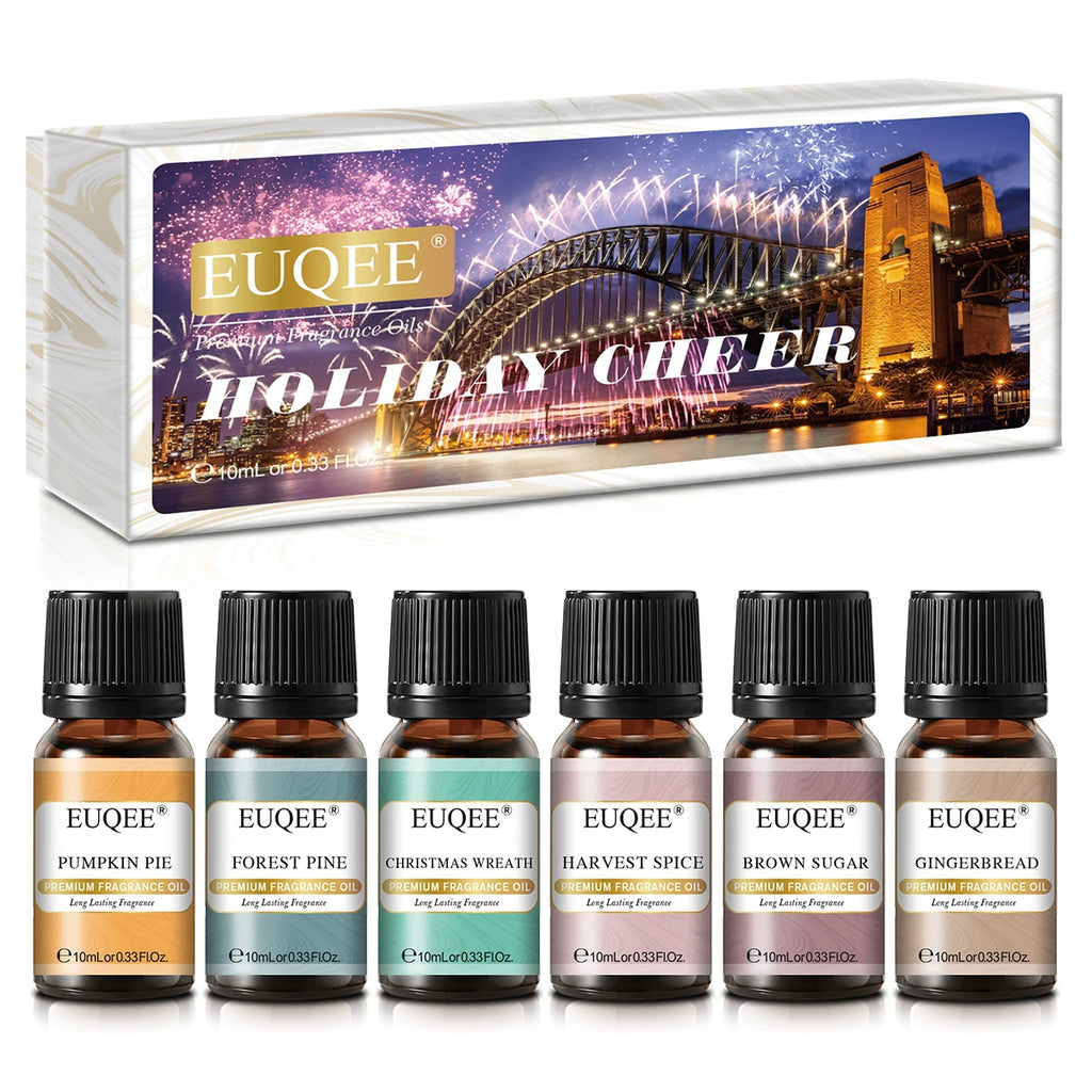 EUQEE 6-Piece Fragrance Oil Set – Reed Diffuser & Candle Making