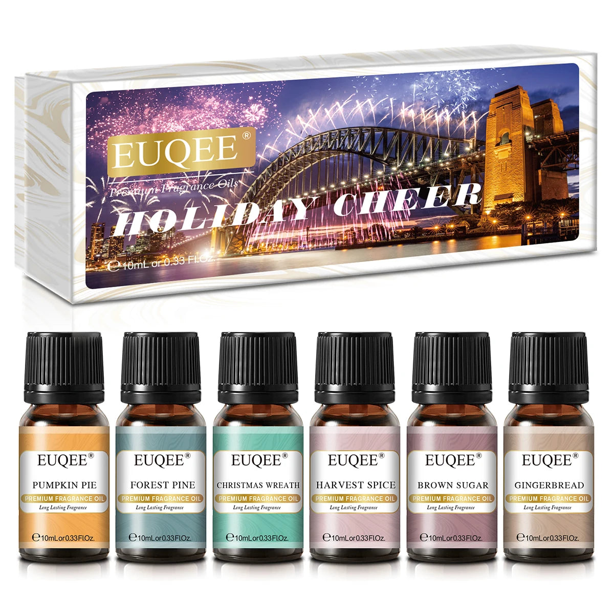EUQEE 6-Piece Fragrance Oil Set – Reed Diffuser & Candle Making