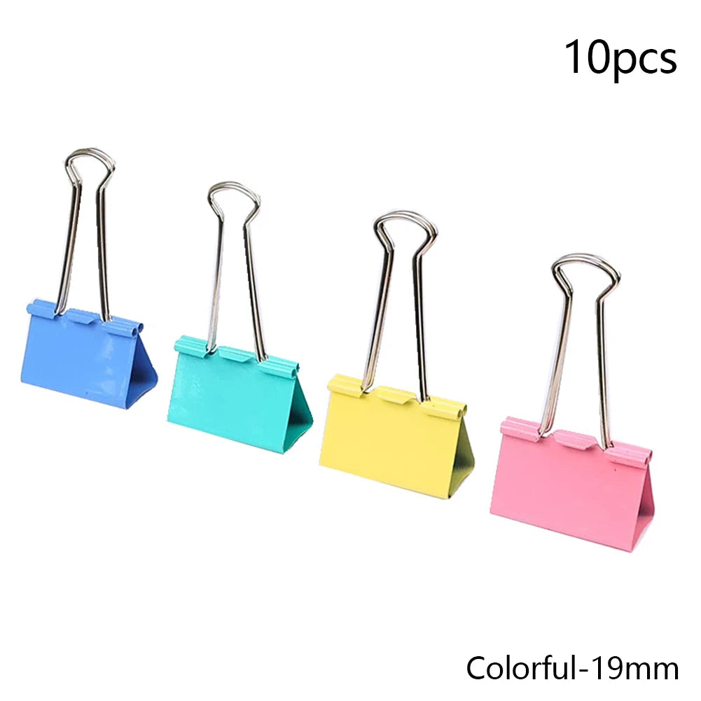 Metal Binder Clips 10-Pack – Fold Back Clamps 15–32mm