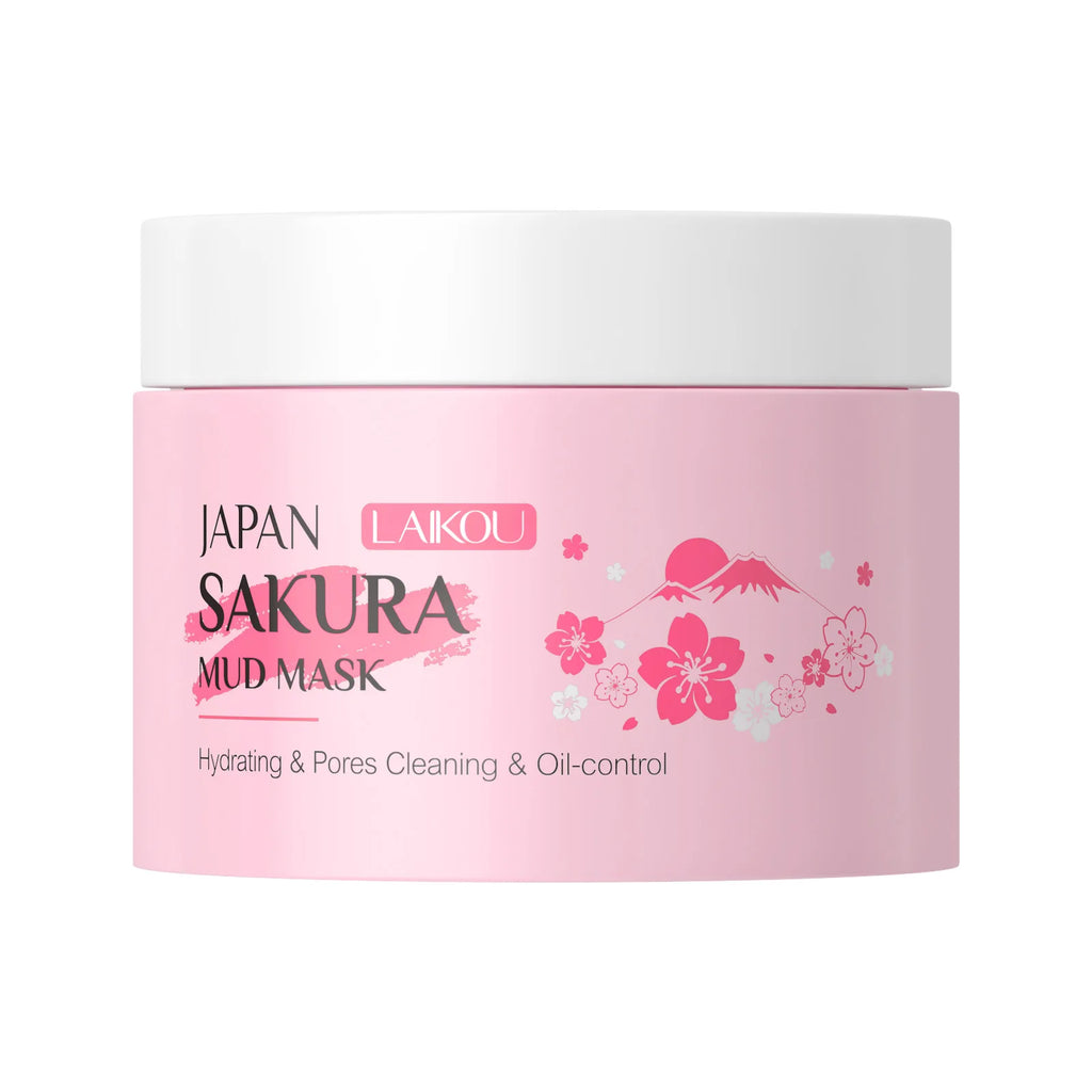 Laikou Sakura Mud Mask Deep Cleansing Oil Control Balance Antioxidan Shrink Pores Remove Blackheads Refreshing Facial Mask90/25g Oasis Select 25g mud mask Option 3