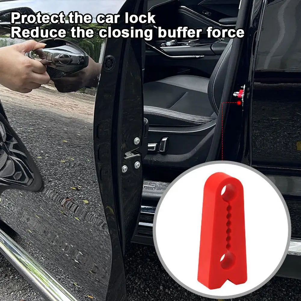 4pcs Car Door Lock Shock Absorber Silicone Cover Noise Reduction & Anti-Collision Pad, Universal Latch Protector for Auto Door Oasis Select