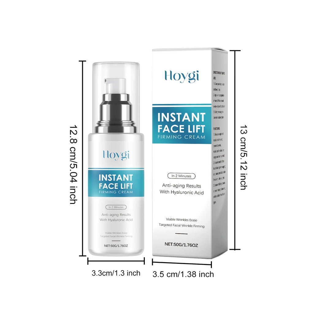 Hyaluronic Acid Instant Face Lifting Cream Hydrating Face Cream Non-Greasy Improve Elasticity Glow Skin Tighten Nourish Lotion Oasis Select