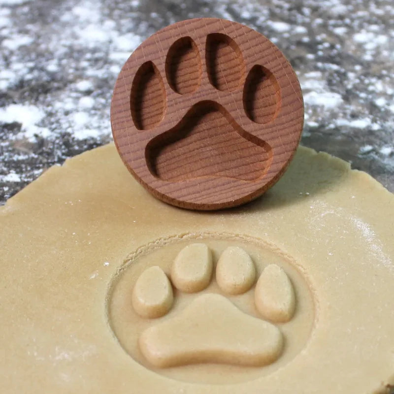 Carving Wood Kitchen Biscuit Mold Carving Cookie Mold Cutter Gingerbread Biscuit Crisp Cake Mold Cookie Stamp Oasis Select Cat claw