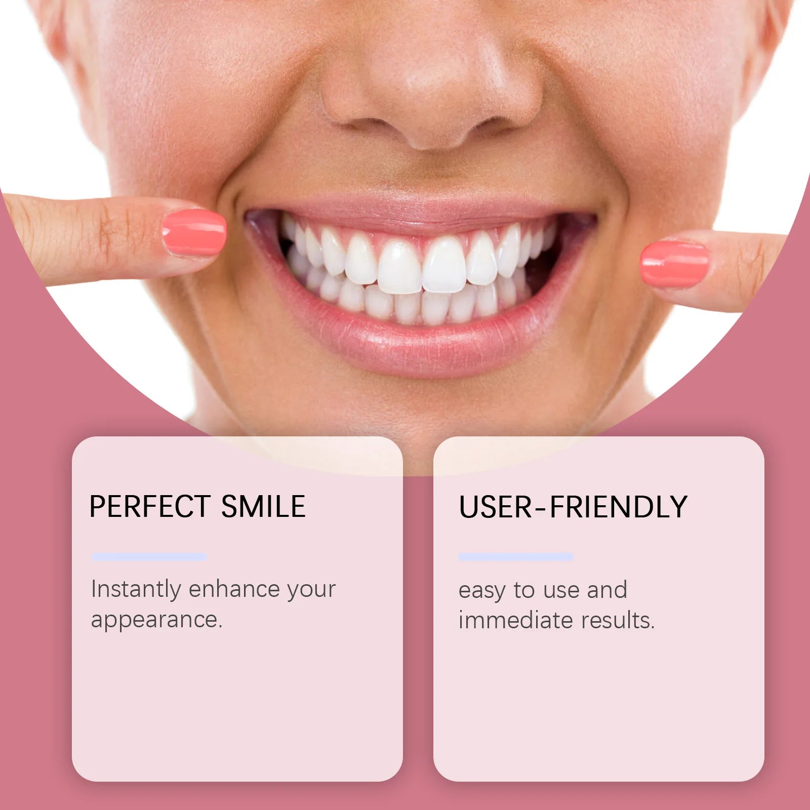 Silicone Denture Set Upper Lower Veneers False Teeth Braces Adjustable Perfect Smile Soft Comfortable Teeth Orthodontic Adults Oasis Select
