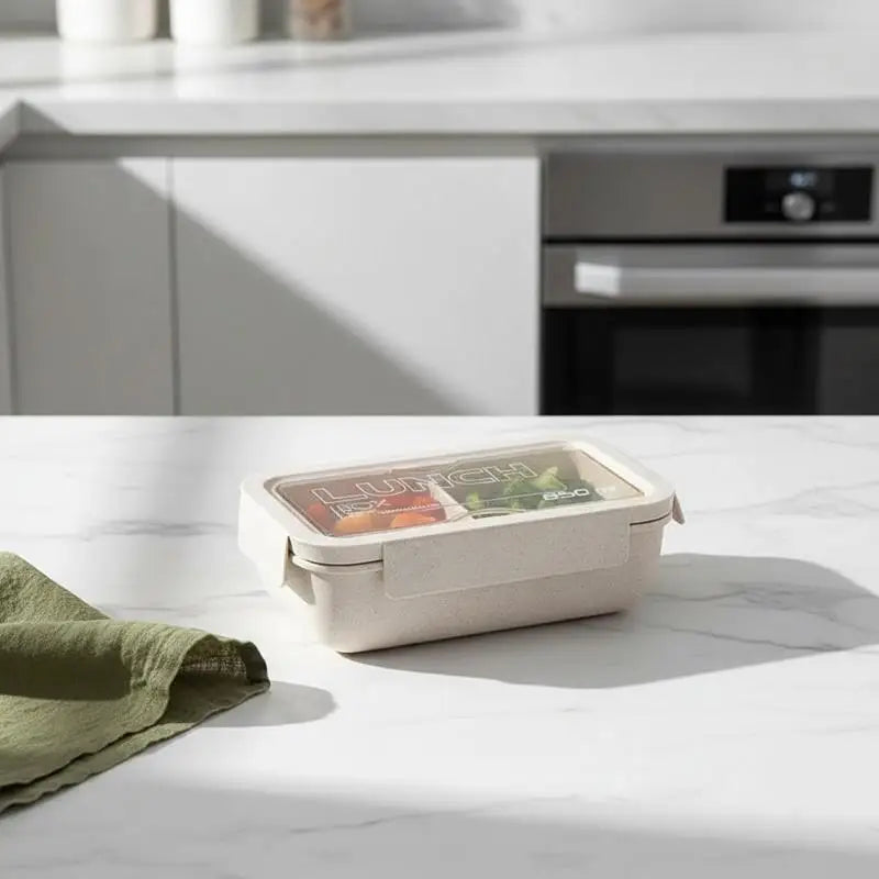 1pc Wheat Straw Lunch Box Healthy BPA Free Bento Boxes Microwave Dinnerware Food Storage Container Lunch Box For Kids Oasis Select