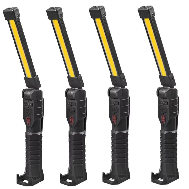 Foldable Work Lights 1000 Lumens Rechargeable Lantern Magnetic Camping Lamp Built-in Battery Camping Equipment Waterproof Torch Oasis Select black 4PCS
