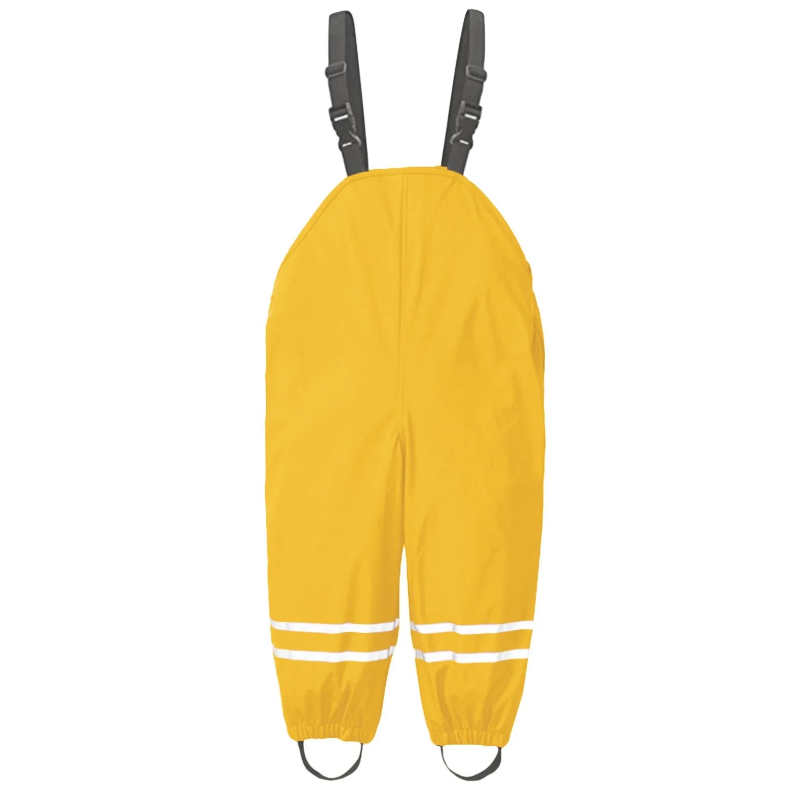 Toddler Kids Boys Girls Rain Dungarees Windproof Waterproof Mud Jumpsuit Clothes One piece rain pants waterproof and breathable Oasis Select Yellow XL