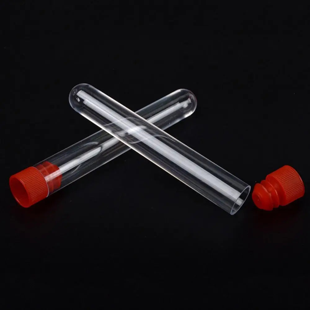 With Screw Cap Plastic Test Tubes Clear Transparent Laboratory Test Tubes Round Bottom Plastic Transparent Test Tubes School Lab Oasis Select