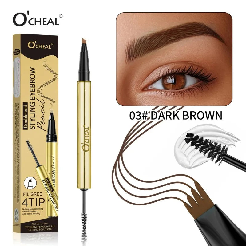 O'CHEAL 3D Feathery Brow Wax & Eyebrow Pencil Set | Waterproof