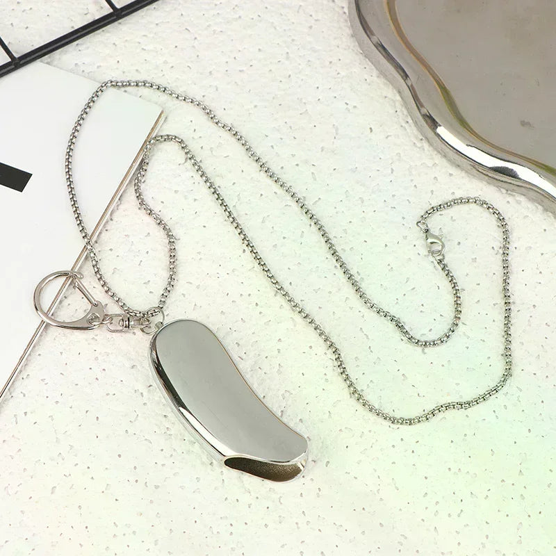 Banana Shape Metal Lighter Case with Keychain & Neck Chain