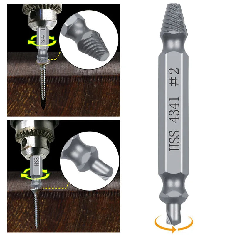 SLADE Stripped Screw Extractor Set – HSS Broken Bolt Remover Screw Extractor Set Oasis Select