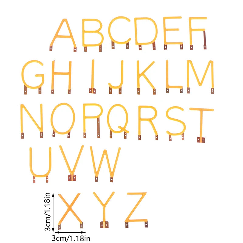 DIY COB LED Filament Decorative English Letter Lighting Party Light DC3V Light Emitting Diode Filament Oasis Select