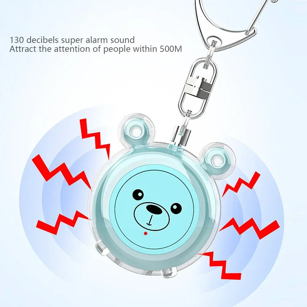 Rechargeable 130dB Self Defense Alarm Girl Ladies Security Protection Alarm Personal Safety Loud Scream Keychain Emergency Siren Oasis Select