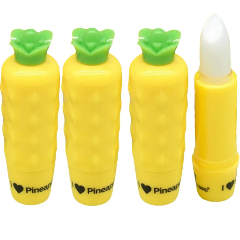 4-Piece Pineapple Scented Lip Balm & Lip Oil Gift Set for Women
