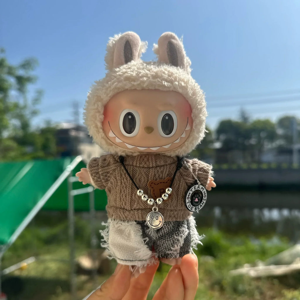 Mini Plush Doll'S Clothes Outfit Accessories For Korea Kpop Exo Labubu V1 V2 Idol Dolls Pit strip climbing suit Clothing Gift Oasis Select STYLE 2 no doll