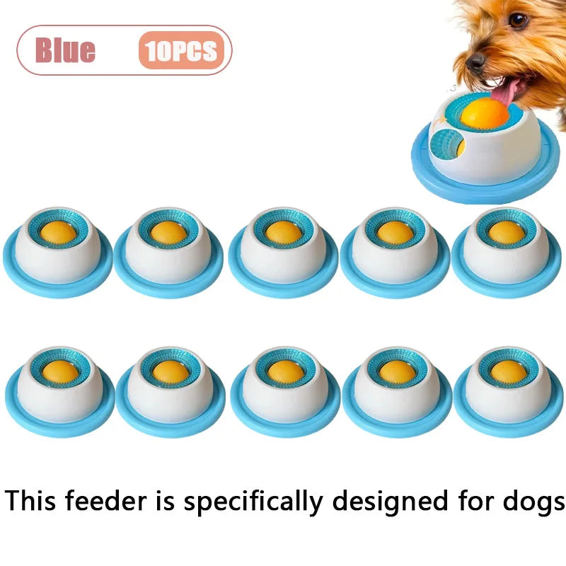 Interactive Pet Licking Mat for Cats and Dogs Non-Slip Slow Feeder Bowl with Raised Patterns Promotes Calmness and Oral Health Oasis Select Blue-10PCS