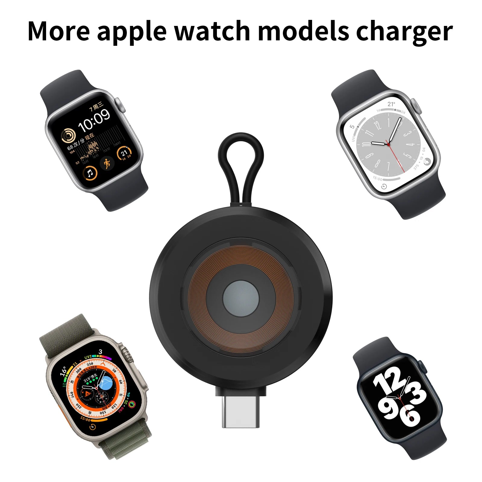 USB-C Magnetic Watch Charger – Apple Watch & Samsung Galaxy Smartwatch Charger Oasis Select