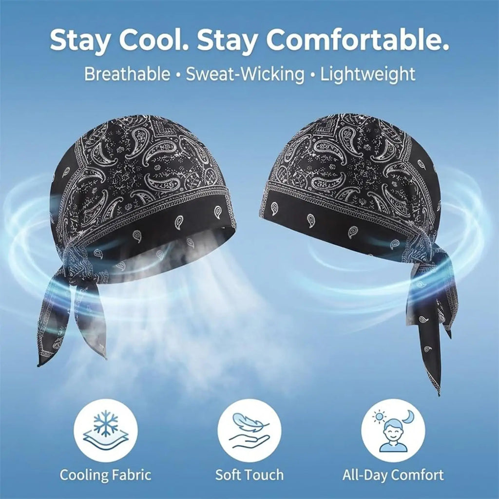 1PC Breathable Quick Dry Bandana Pirate Cap Helmet Liner Cooling Bicycle Headscarf Cycling Hat Headband Cooling Bicycle Hat Oasis Select