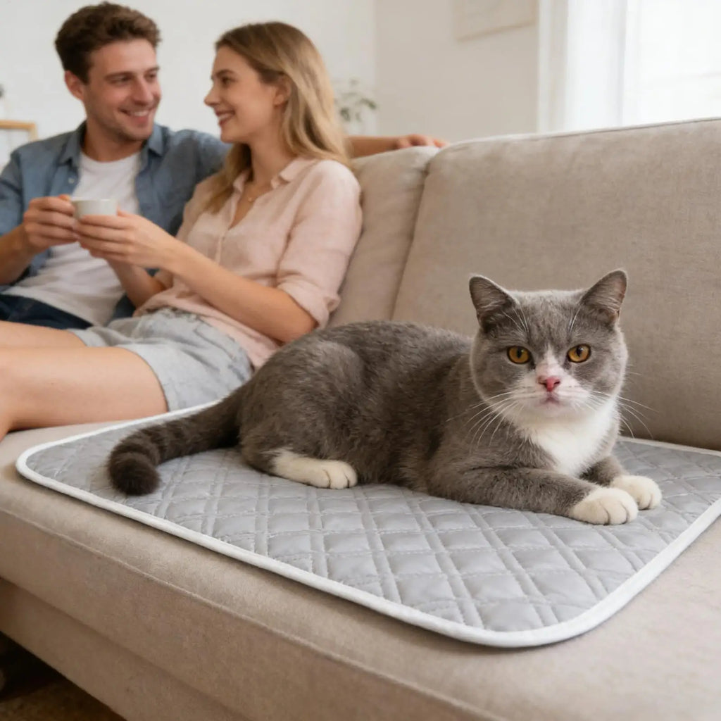 Cooling Pad for Dog Sweat Absorbent Sleeping Rug 45x35cm Soft Self Cooling Pet Mat for Small Medium Large Dog Kitten Crate Oasis Select