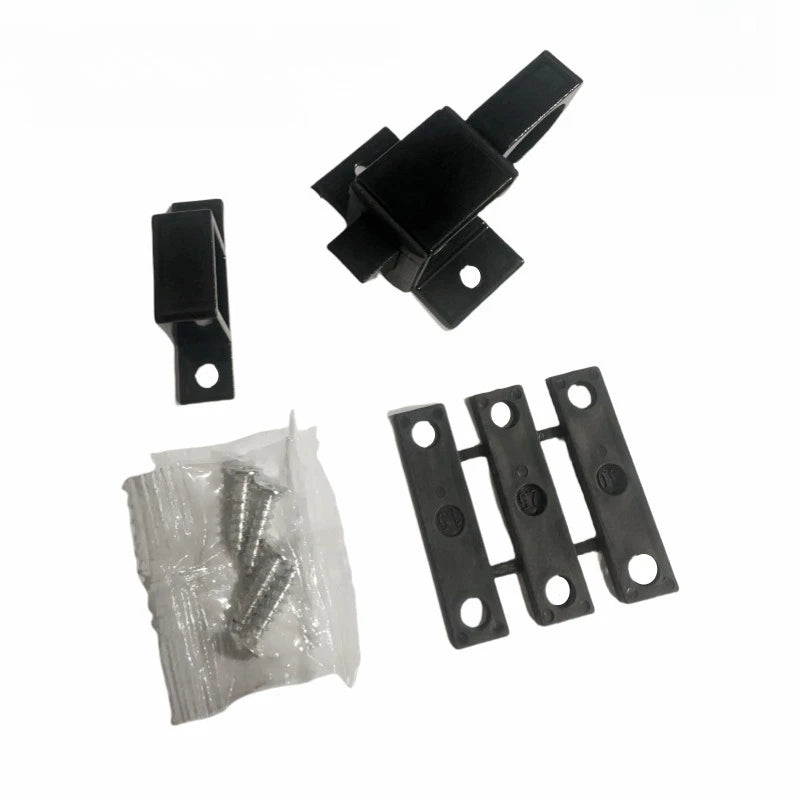 Finger Push Rebound Latch Full Set With Mount Brackets Fasteners Silent Pop Out Lock For Cabinet Wardrobe Furniture Oasis Select black