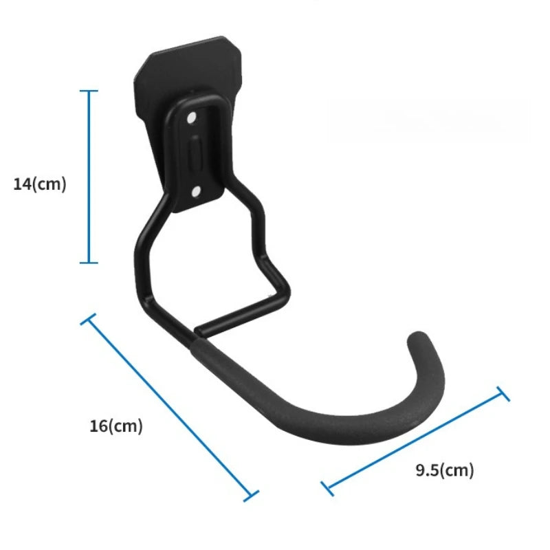 Wall Mount Bicycle Hook Vertical Horizontal Bike Rack Heavy Duty Front Tire Hanger for Garage Home Storage Organizer Oasis Select Black wall-mounted