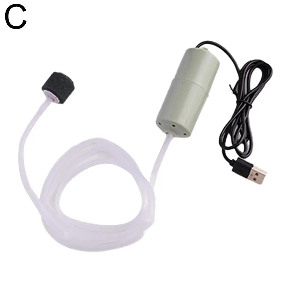 Silent Oxygenator Small Oxygen Pump Portable Mini USB Charging Fish Tank Oxygen Pump Fish Farming Aquarium Supplies Oasis Select Green