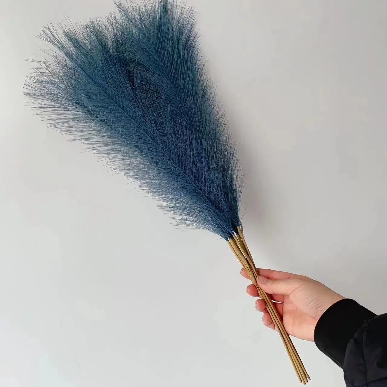 55CM Fluffy Pampas Grass Boho Decor Flower Fake Plant Reed Simulated Wedding Party Home Decoration Artificial Flowers Oasis Select LGN 1pc