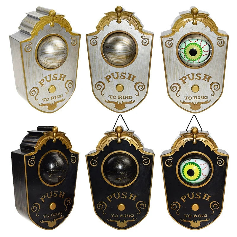 Luminous One Eyed Doorbell Haunted Decorations Creepy Eyes Doorbell Horror Props Scary Doorbell with Sound Lights for Halloween Oasis Select