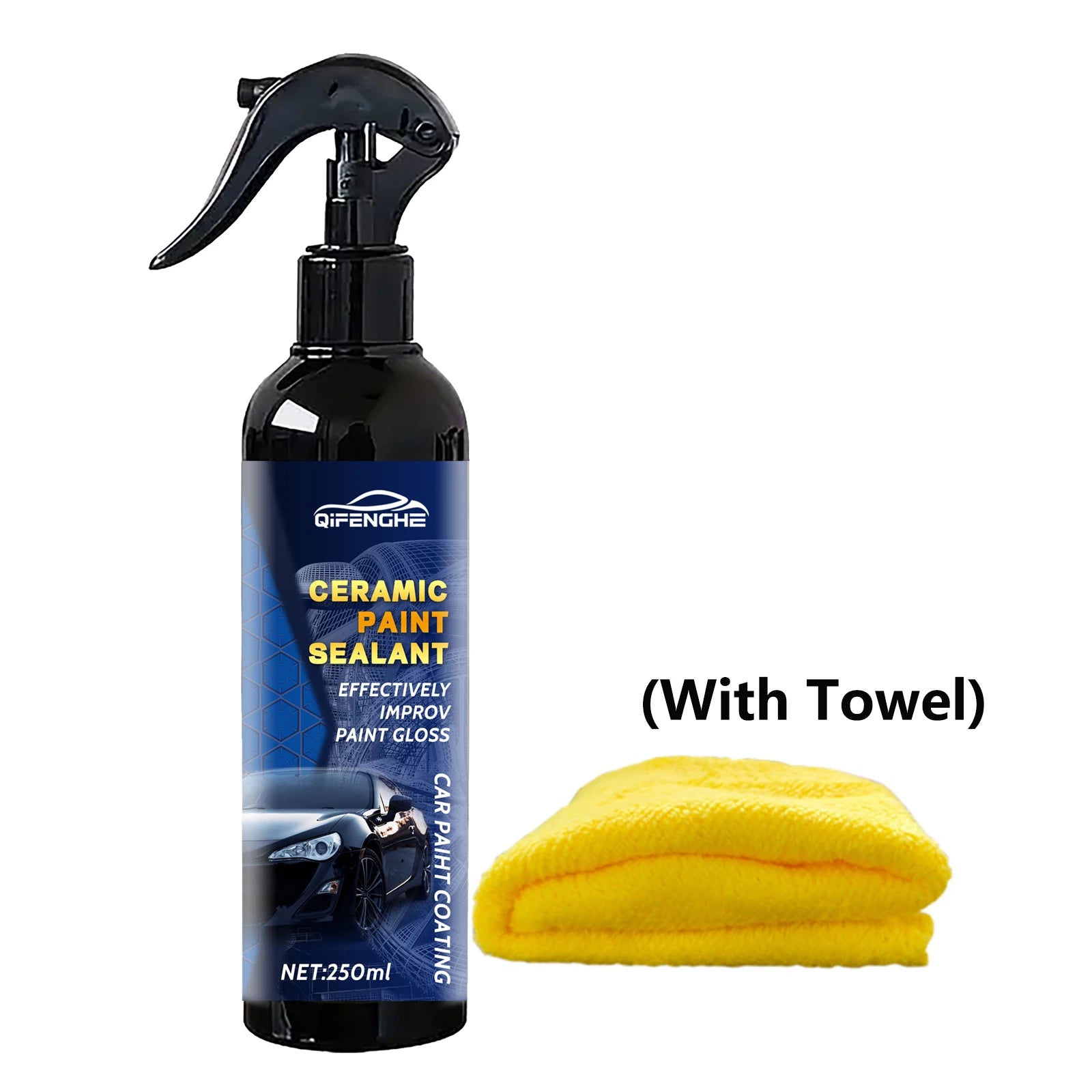 3-in-1 Ceramic Coating Spray – Hydrophobic Car Wax & Paint Care