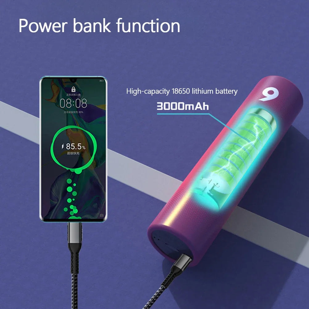 Portable Bluetooth 5.2 Speaker – FM Radio & Power Bank
