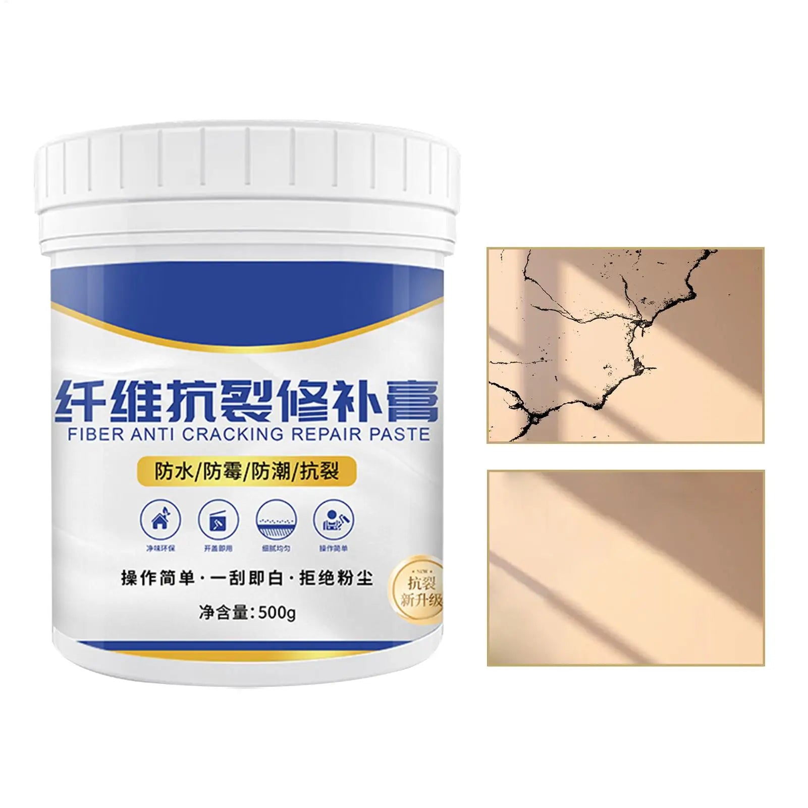 500g Long Lasting Waterproof Drywall Paste Wall Crack Repair Wall Mending Agent Putty for Indoor Home Kitchen Household Ceiling Oasis Select