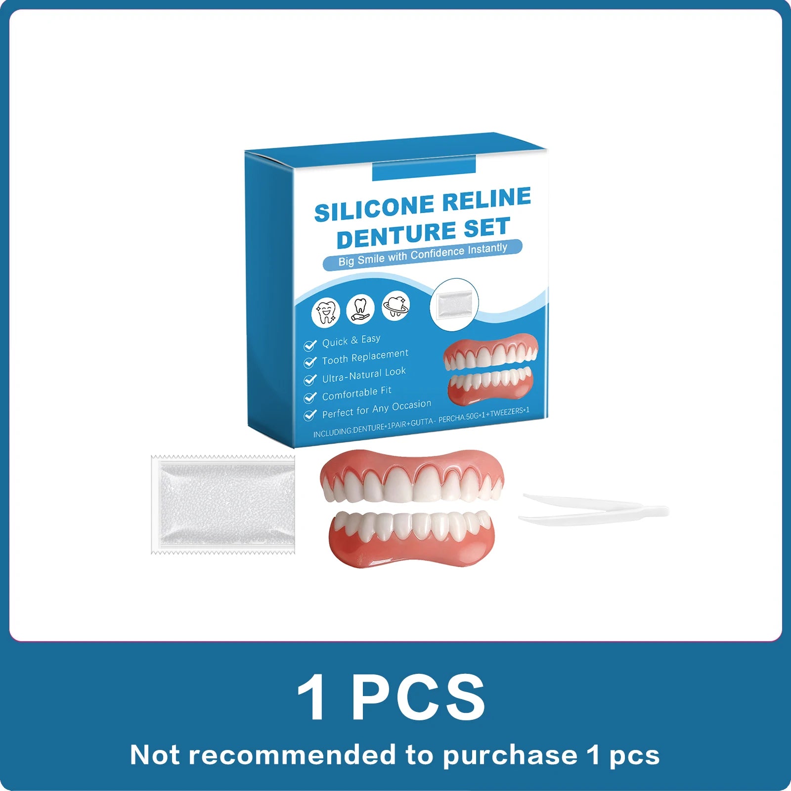 Silicone Temporary Dentures Kit – Upper & Lower Veneers
