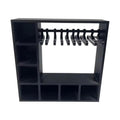 Large Capacity Doll Clothes Closet with 10 Hangers Portable Doll Wardrobe Durable Cute Clothes Storage for Figures Display Box Oasis Select black
