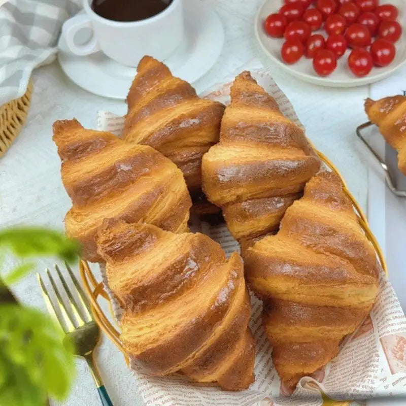 Artificial Croissant Bread for Decoration Artificial Croissant Look Food Model Home Kitchen Desk Window Shops Sample Display Oasis Select