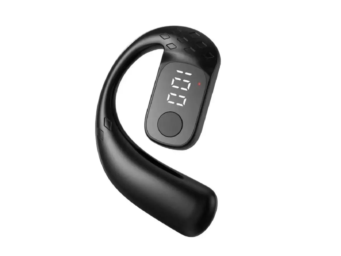 Open Wireless Headset Bluetooth 5.4 180° Rotation Adjustable Left Right Ear Universal Earphone Mic Sport Business Music Ear-Hook Oasis Select Black 1PCS